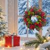 Yousheng Christmas Wreath for Front Door Artificial Pine And Red Berry Greenery Decor Indoor Outdoor Holiday Hanging Decoration