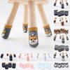 4PC Cartoon Chair Leg Knitting Socks Protectors Table Leg Foot Non-Slip Colorful