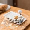 1PC Soy Sauce Japanese Ceramic Tiny Plate Bowl Creativity Home Restaurant Vinegar Mustard Seasoning Animal Ceramic Dish Kitchen