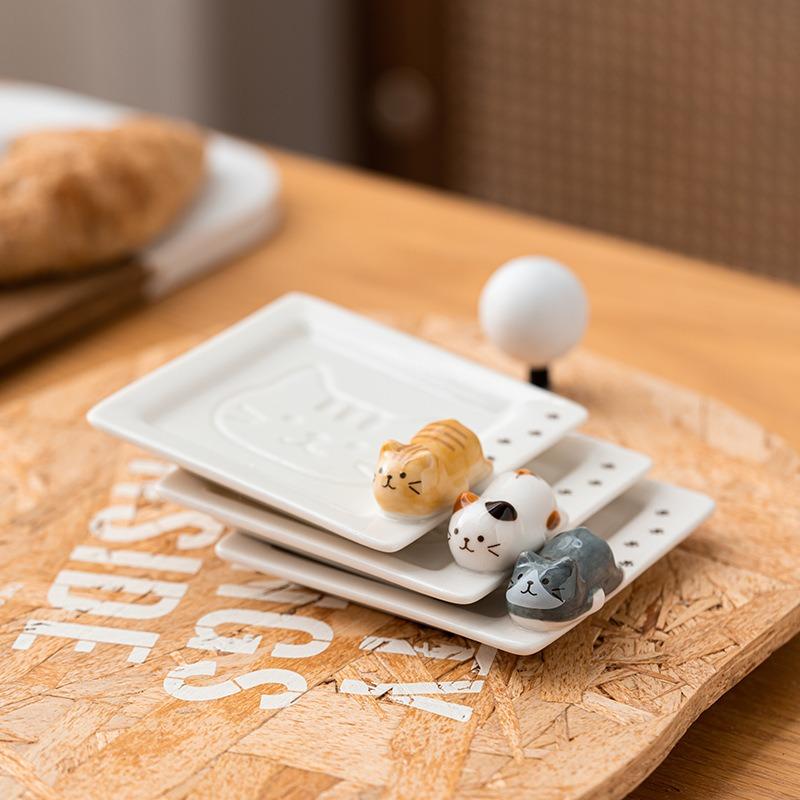 1PC Soy Sauce Japanese Ceramic Tiny Plate Bowl Creativity Home Restaurant Vinegar Mustard Seasoning Animal Ceramic Dish Kitchen