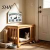 Farmhouse Pet Entrance Decor House Wooden Door Sign, Rustic Dog Wall Hanging Plaque, Decorative Sign Vintage Home Decor, Housewarming Gift for Lovers