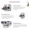 WOSTU 925 Sterling Silver Vintage Skull & Butterfly Charm Pendant Fit Original Bracelet Necklace For Women Jewelry