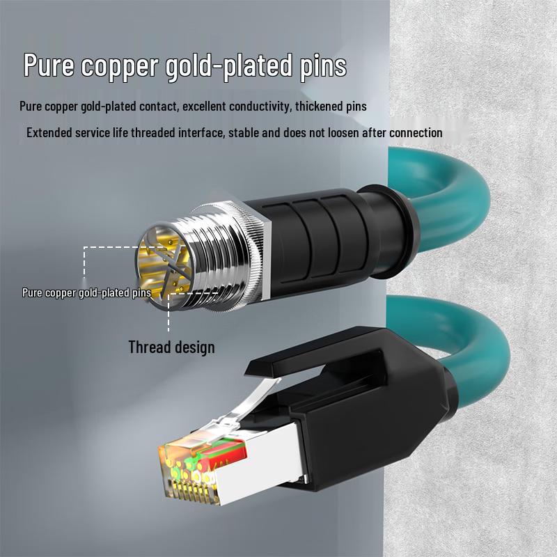 Высокогибкий промышленный Ethernet-кабель M12 на RJ45 Cat6A