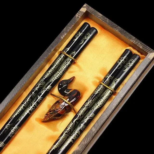 Craft Chopsticks Gift Box Wedding Gifts Chinese Characteristics Overseas Gifts Chopsticks Wooden Chopstick Set Wooden Kitchen