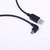 Мужской USB 2.0 A на мужской 90 градусов прямоугольный мини USB кабель для передачи данных и зарядки шнур длиной 30 см для камеры видеокамеры