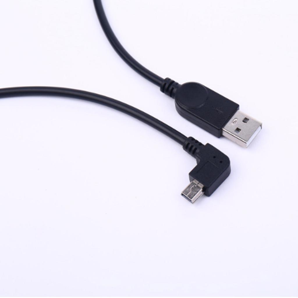 Мужской USB 2.0 A на мужской 90 градусов прямоугольный мини USB кабель для передачи данных и зарядки шнур длиной 30 см для камеры видеокамеры