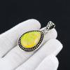 Yellow Triplet Fire Opal Gemstone Handmade 925 Sterling Silver Jewelry Pendant Yellow Triplet Fire Opal Gemstone Pendant For Gifts