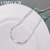 45-60cm 925 Sterling Silver Necklace Snake Chain Beautiful Simple Bead For Women Fashion Jewelry