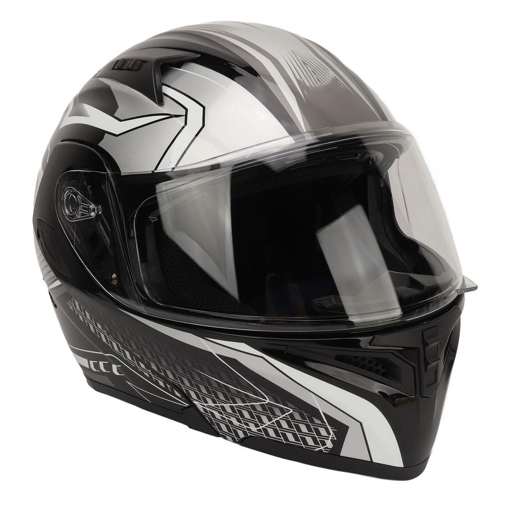 Мотоциклетный шлем-флип с очками, спойлером, дышащий, удобный шлем для езды на скутере, мотоцикле, белый, L