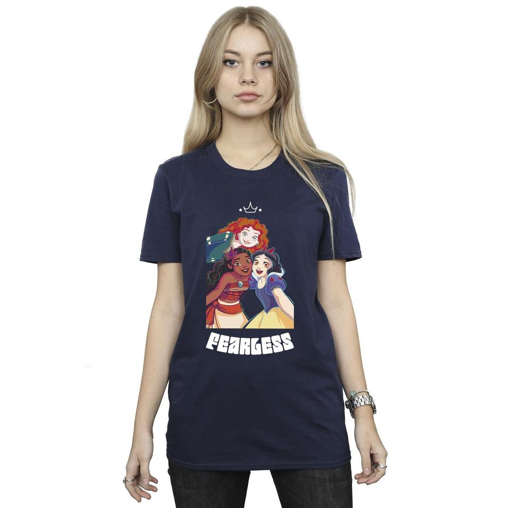 Disney Womens/Ladies Princess Fearless Cotton Boyfriend T-Shirt