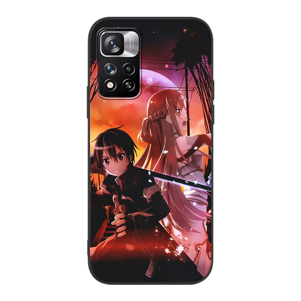 Чехол Sword Art Online 3 Alicization для Xiaomi Redmi Note 9S 9 8 10 11 Pro 9C 9A 7 8T 7A 8A 6A 6 10S, черный мягкий чехол для мобильного телефона