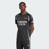 Мужская черная футбольная футболка Adidas Arsenal AEROREADY 24/25, выездная, с логотипом Labrum London, с V-образным вырезом, с капюшоном, с коротким рукавом
