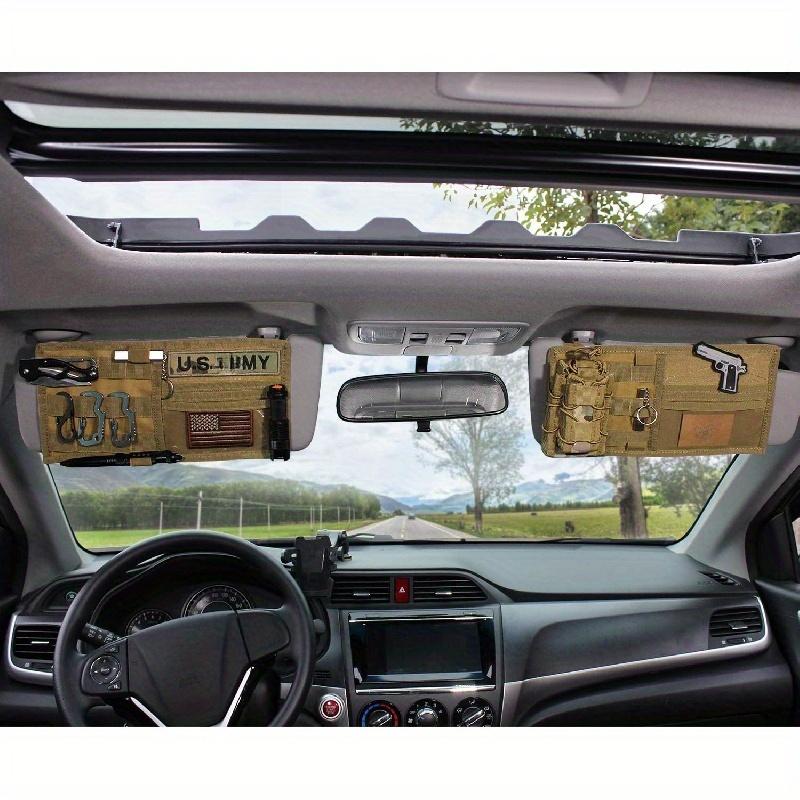 Durable MOLLE Car Visor Organizer Tactical Storage Bag Heavy-Duty Sun Shade Pouch for Trucks SUVs Driving and Outdoor Adventures