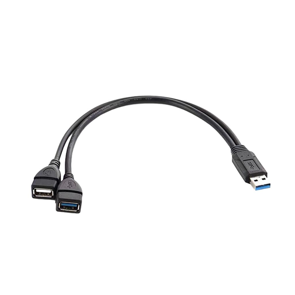 Адаптер USB3.0, переходник USB3.0 на 2USB2.0, удлинитель, зарядка и передача данных, USB-разветвитель, адаптер