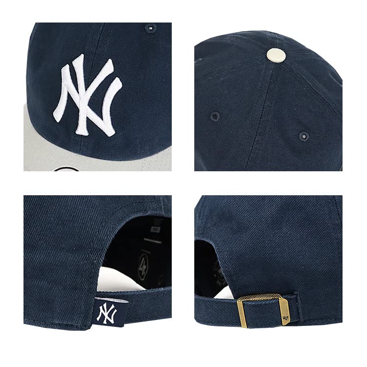 '47 Бренд Кепка New York Yankees CLEAN UP - Двухцветная темно-синяя/серая, регулируемая, кепка-тракер [Параллельный импорт]