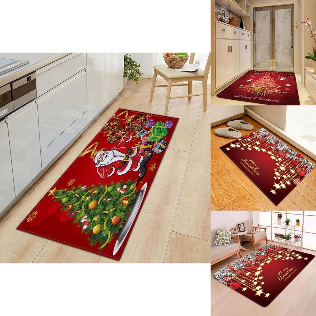 Cheerful Christmas Decor Mat In Lively Colors Ideal For Kitchen And Bedroom Use