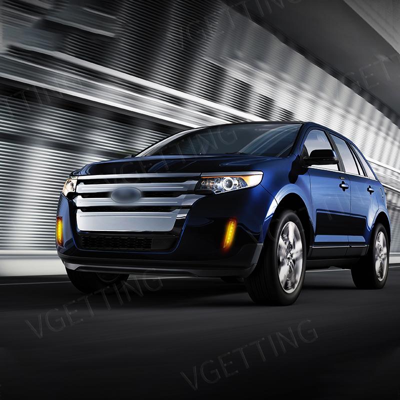 DRL для Ford Edge Everest 2011 2012 2013 2014 светодиодные дневные ходовые огни автомобильные противотуманные фары белые желтые поворотники автомобильные аксессуары
