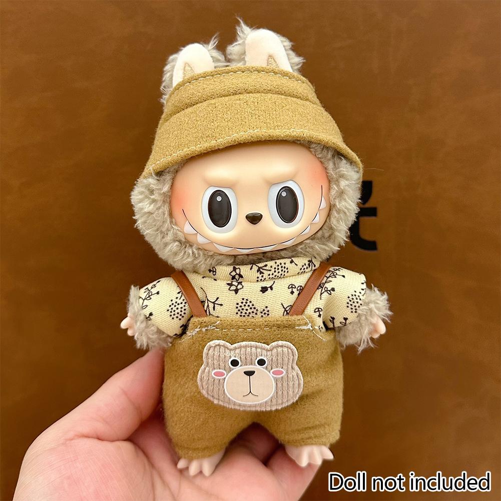 For 17cm Labubu Doll Clothes Fashion Clothes Hoodies Doll Clothes Color Match Hoodies Dolls Accessories Cute Decoration Little Cloths
