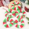5 Pack Christmas Candy Cane Headbands Red and Green Hair Scrunchies Hair Band Elastic Hair Scrunchies for Women Girls