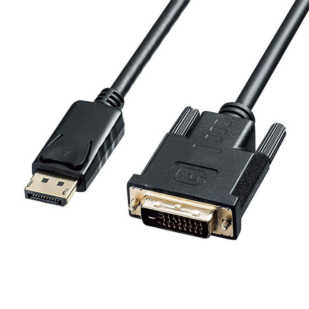 Sanwa Supply DisplayPort to DVI Conversion Cable (DisplayPort Male to DVI Male), 2m, Black, KC-DPDVA20