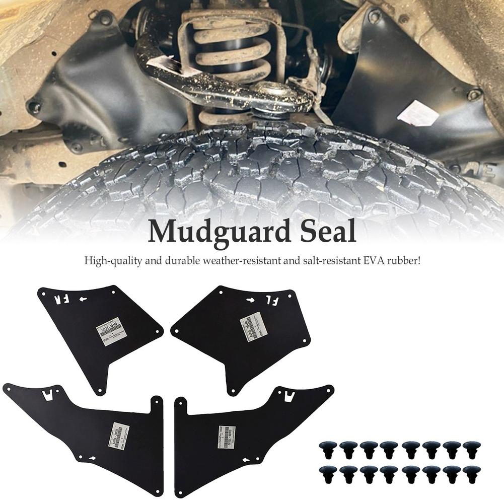 Брызговики Защитные кожухи Подкрылки Защита от брызг Для Toyota Land Cruiser Prado J120 J150 2003 - 2020 LC3 LC4 LC5 Уплотнитель переднего фартука С клипсами