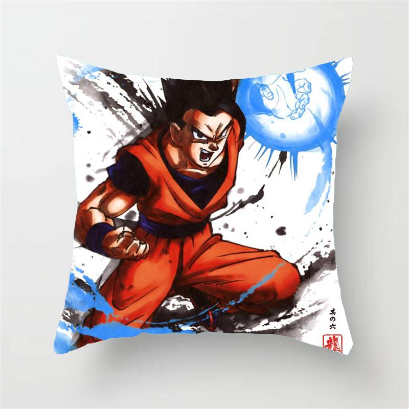 Чехол на подушку Dragon Ball Аниме Мультфильмы Сон Гоку Фигурки Действия 45x45см Квадратный Наволочка Декор Дивана Чехол для Подушки Игрушки Подарки