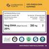 Carbamide Forte Veg Omega3 DHA 250mg Gummies for Men Women Kids - 60 Veg Gummies for Heart Brain Joints