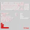 Белые прозрачные колпачки клавиш 151 клавиша Прозрачный профиль Cherry Подсветка клавиатуры Кристальные колпачки клавиш из ПК Кастомные колпачки клавиш 75 процентов Просвечивающие RGB Механические