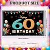 Счастливого 60-летия Баннер Макаронная Цветовая Схема Фон для Вечеринки по Случаю Дня Рождения Баннер на День Рождения Украшение Корона для Друга Семьи