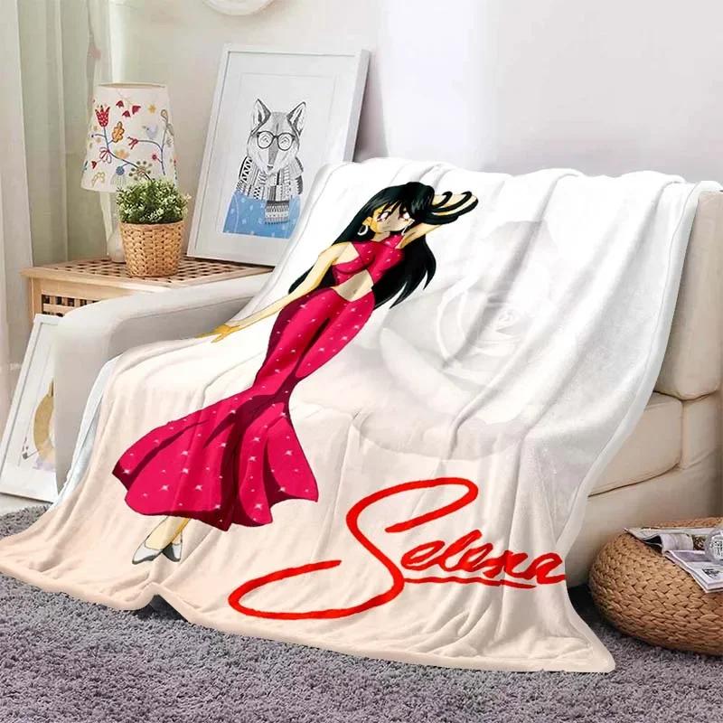 Selena Quintanilla Сакура красивые одеяла флисовый текстильный декор многофункциональные мягкие пледы для дивана уличное одеяло