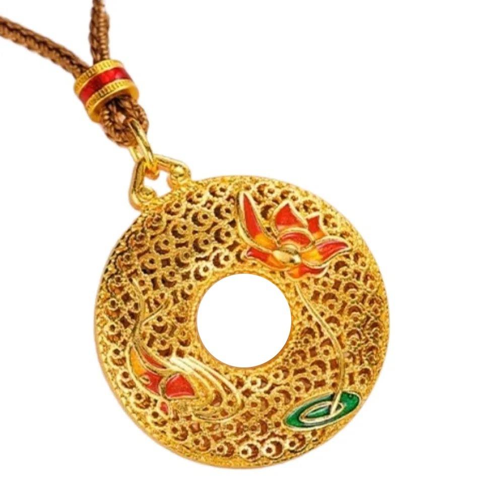 Золотая Рыбка Дракон Подвеска Ожерелье Цветочное Ожерелье до Ключиц Ожерелье в Китайском Стиле Подарки