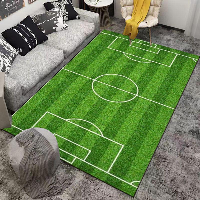 Soccer Field Pattern Carpet for Bedroom or Living Room Decor Rug Suitable for use as an anti-slip for living room bedroom sofas