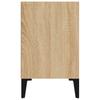 Nightstand with Metal Legs Sonoma Oak Finish 40 x 30 x 50 cm