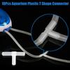 10PCS Aquarium Air Pump Connector Plastic T Shape 3-Way Line Tube Joints Connector Fish Tank Accessories