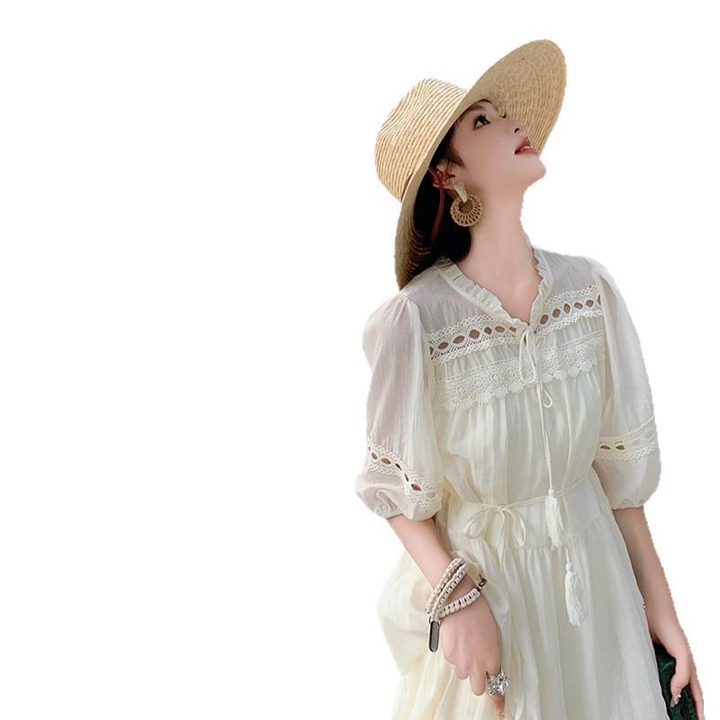 Милая повседневная пляжная юбка с бахромой, женское летнее новое платье с небольшим нежным характером