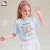 Детская футболка с коротким рукавом My Melody 2025 Лето Синяя Милая Летняя Одежда для Детей Стильный Топ для Девочек