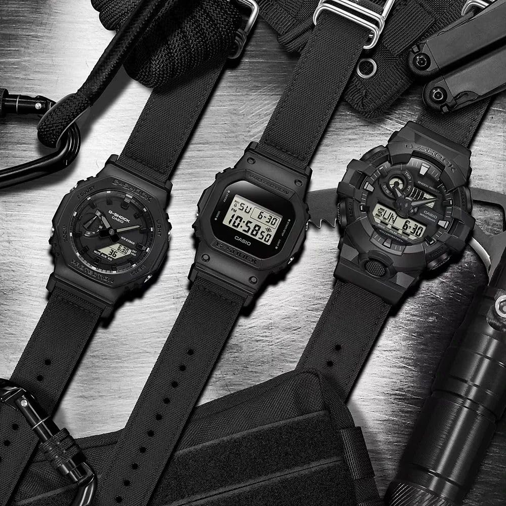 Casio G-SHOCK DW-5600BCE-1DR Цифровые часы Мужские Черный циферблат Черно-белый ремешок Современные