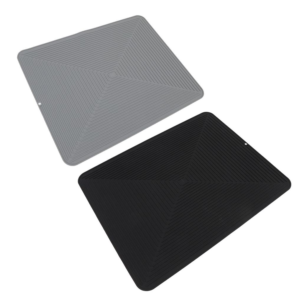 Силиконовый коврик для сушки посуды, защитный коврик для столешницы, теплоизоляция, нескользящая дренажная прокладка для кухонной стойки