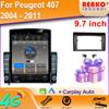 9,7-дюймовый вертикальный экран Tesla Android автомобильное радио для Peugeot 407 2004 - 2011 Carplay навигация GPS мультимедийный плеер