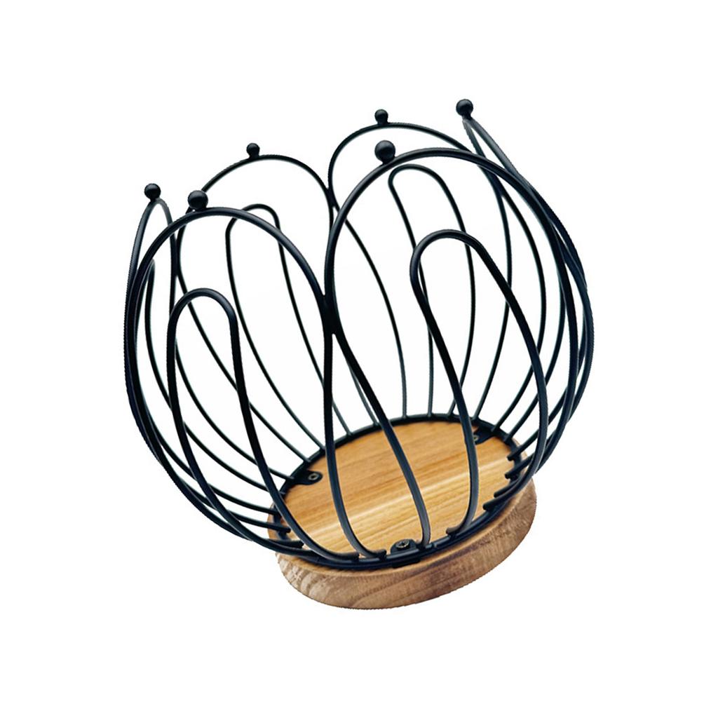 Деревенский держатель для кофейных капсул с основанием из массива дерева, просторный металлический поднос для хранения капсул эспрессо для организации кухни