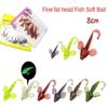 6PCS Lifelik Bait Maggots Silicone False Bait Fishing Soft Lures Soft Lure  Beginners