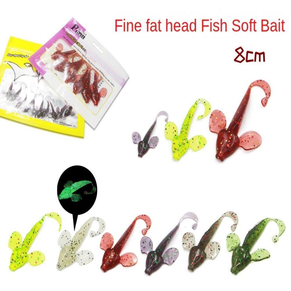 6PCS Lifelik Bait Maggots Silicone False Bait Fishing Soft Lures Soft Lure  Beginners