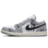 Air Jordan 1 Винтажные Баскетбольные Кроссовки Мужские Низкие Белый/Серый 553558-053(Команда56-)