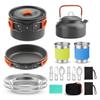 Camping Cookware Set Outdoor Cooking Equipment for Camping Hiking and Picnics for 2 People All In