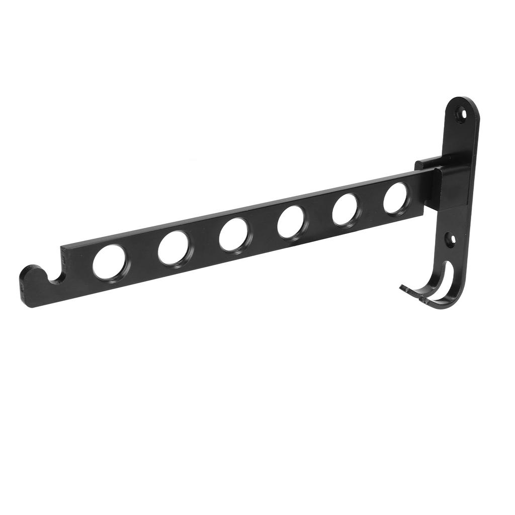 Folding Clothes Hanger Space Saving 90 Degrees Collapsible Laundry Drying Rack with 6 Holes Black