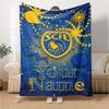 Name Custom SAMPAIO CORREA-RJ Print Flannel Blanket High Quality Warm Comfortable Cover for All Seasons Perfect for Gifts Home Decor
