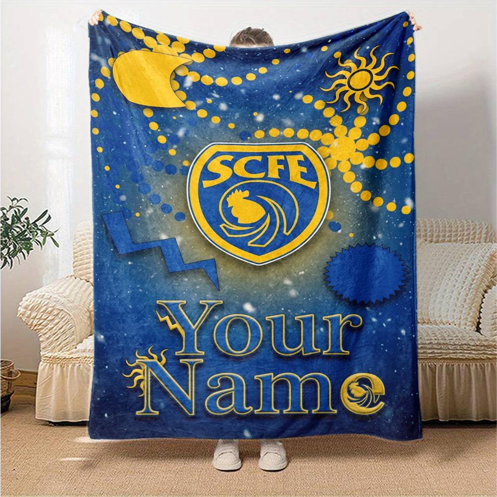 Name Custom SAMPAIO CORREA-RJ Print Flannel Blanket High Quality Warm Comfortable Cover for All Seasons Perfect for Gifts Home Decor