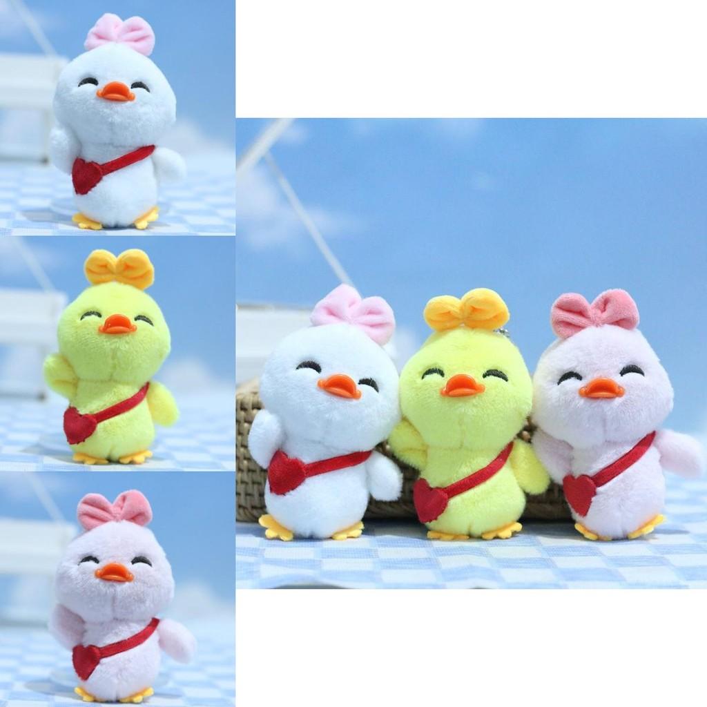 Adorable Plush Duck Keychain Soft Toy Lovely Cartoon Animal Pendant For Bags