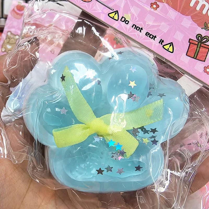 non-toxic Squeeze Cat Paw Toys Cute Soft Abreact Relief Relax Toys Sticky Decompressing Pinching Cat Paw Stress Relief Squishy Toy Gift