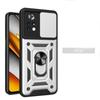 Armor Phone Case For Redmi Note 12 Pro Plus Turbo 13 K70 A3 13C 12S 4G 5G Slide Camera Lens Protection Car Holder Stand Cover